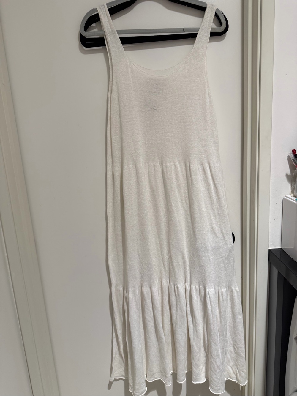 Lauren Manoogian White Tank Tiered Maxi Dress